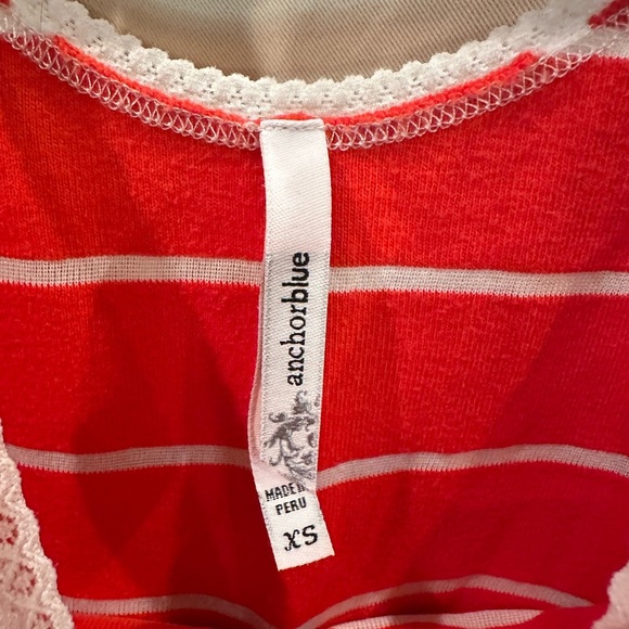 Y2K Anchor blue red tank top size xs - Picture 2 of 4